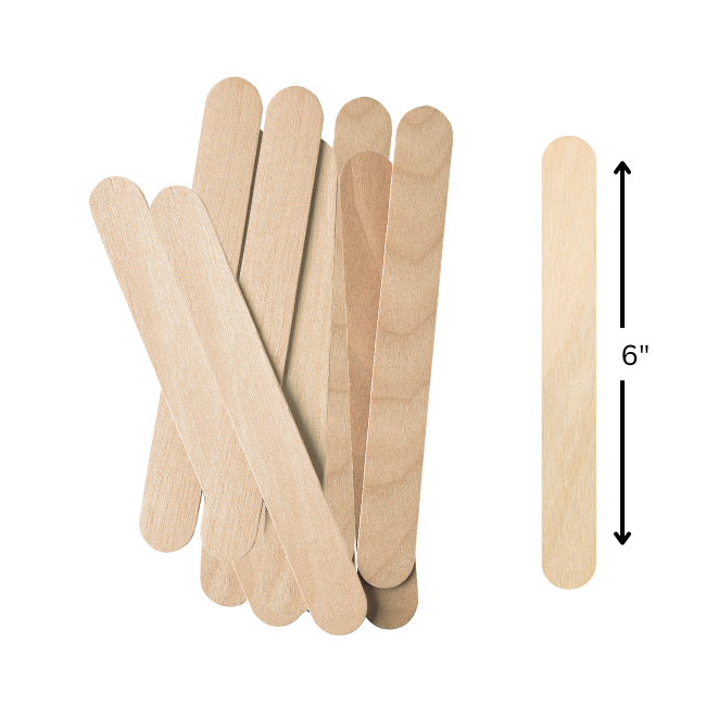 Large Wooden Wax Applicators for Body Waxing – 6 Inch