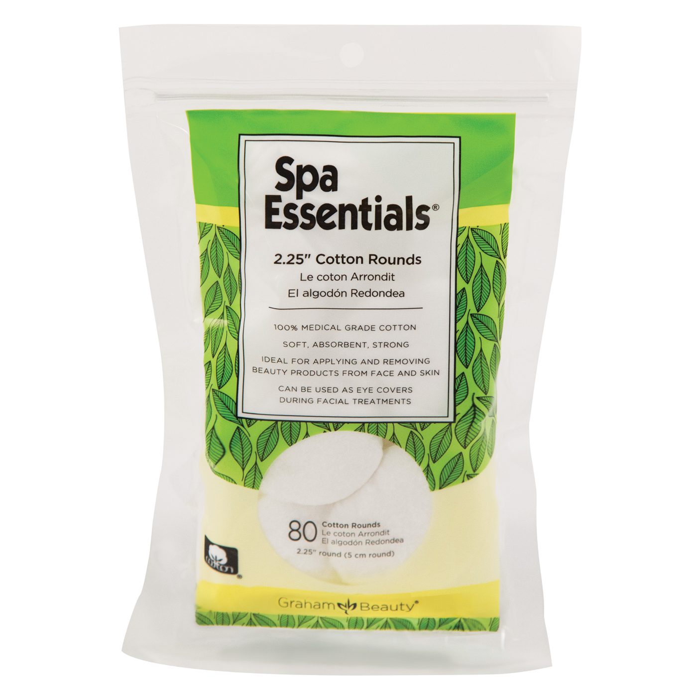 2.25" Cotton Rounds | Spa Essentials | 80 count