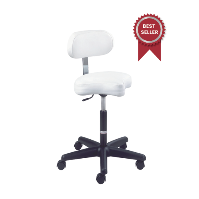 Equipro ergonomic stool with backrest and adjustable height