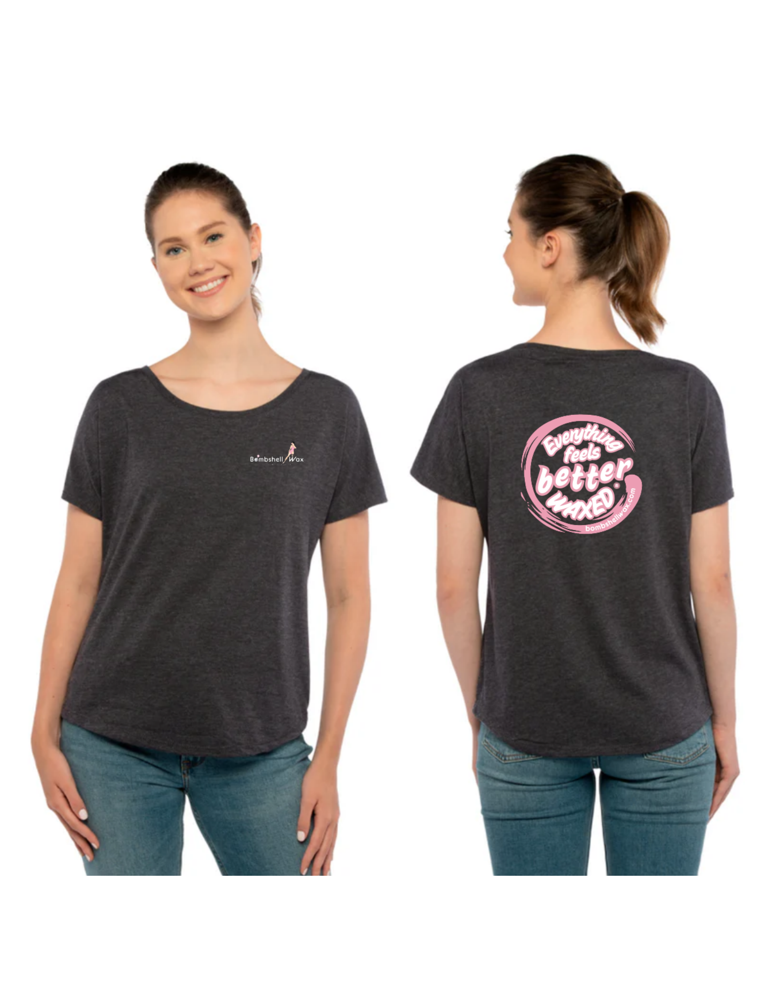 Black Women’s Tri-blend Dolman Bombshell Wax Tee
