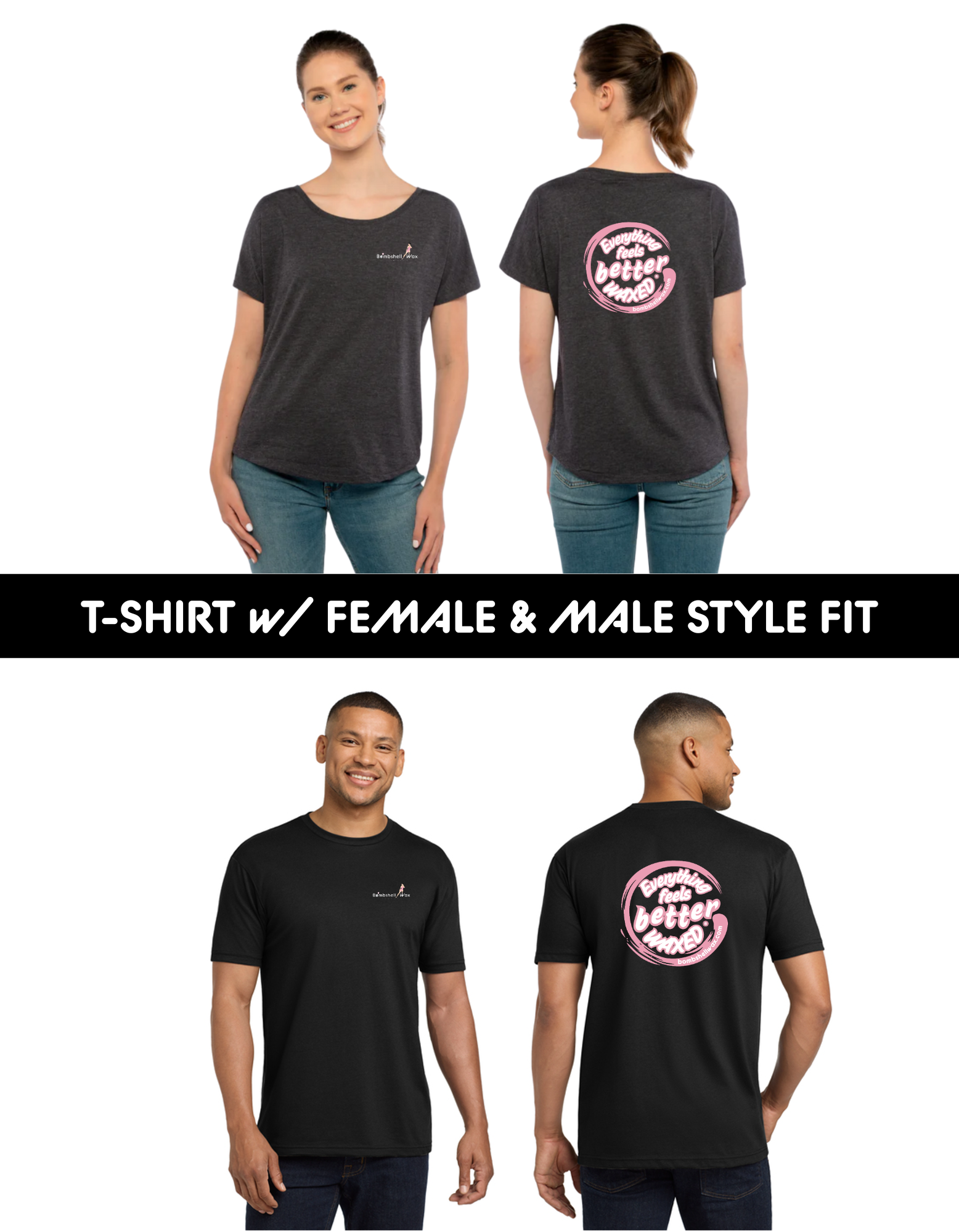 Bombshell Wax T-Shirt with Logo and Slogan