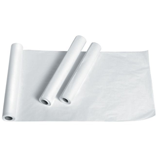 Smooth cellulose waxing table paper in 21-inch and 27-inch width options