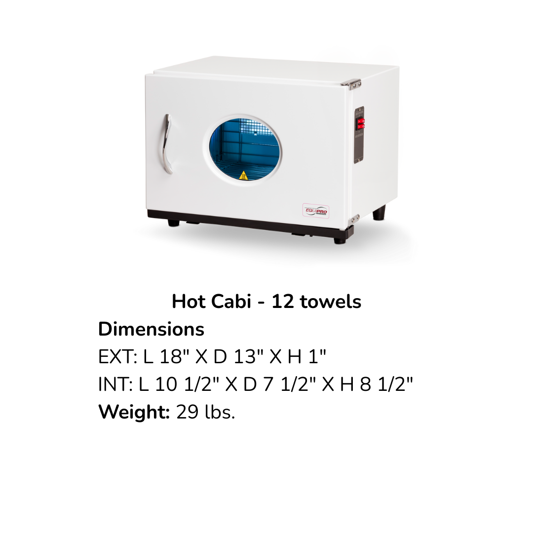 hot towel warmer for 24 towels with UV sanitation for estheticians and waxing studios