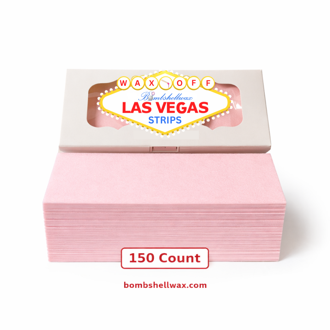 Las Vegas waxing strips 150 count bulk pack for professional soft wax body treatments