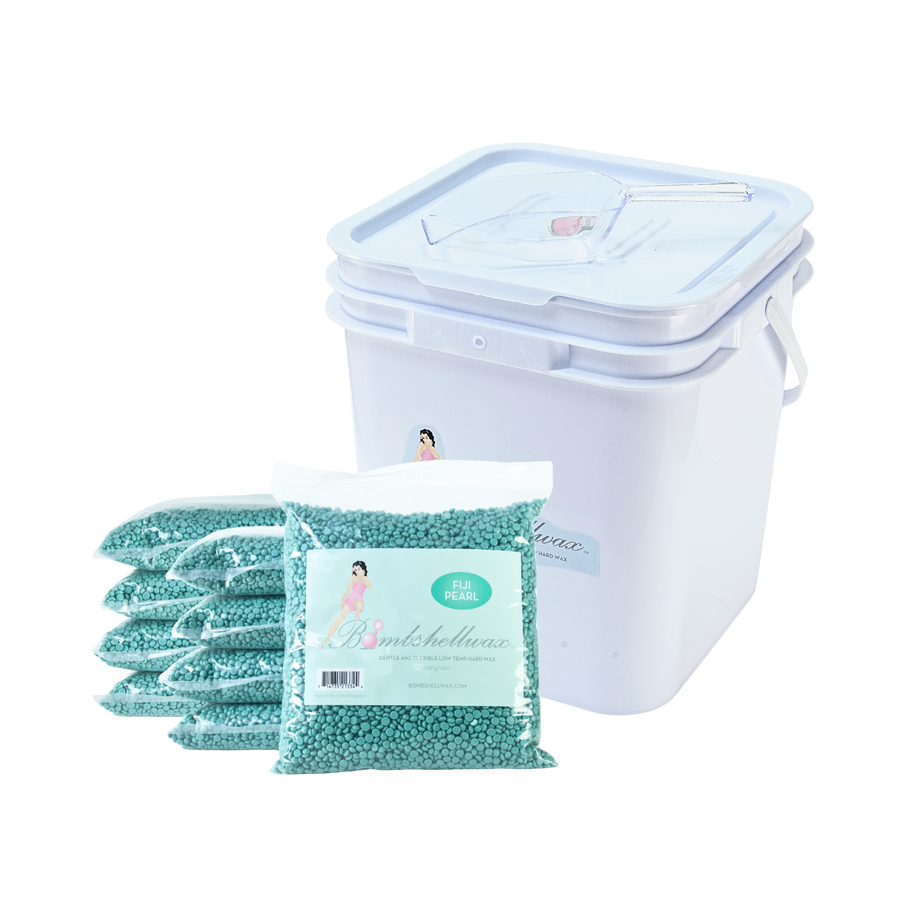 16 lbs. Teal Hard Wax + Storage Pail and Scoop