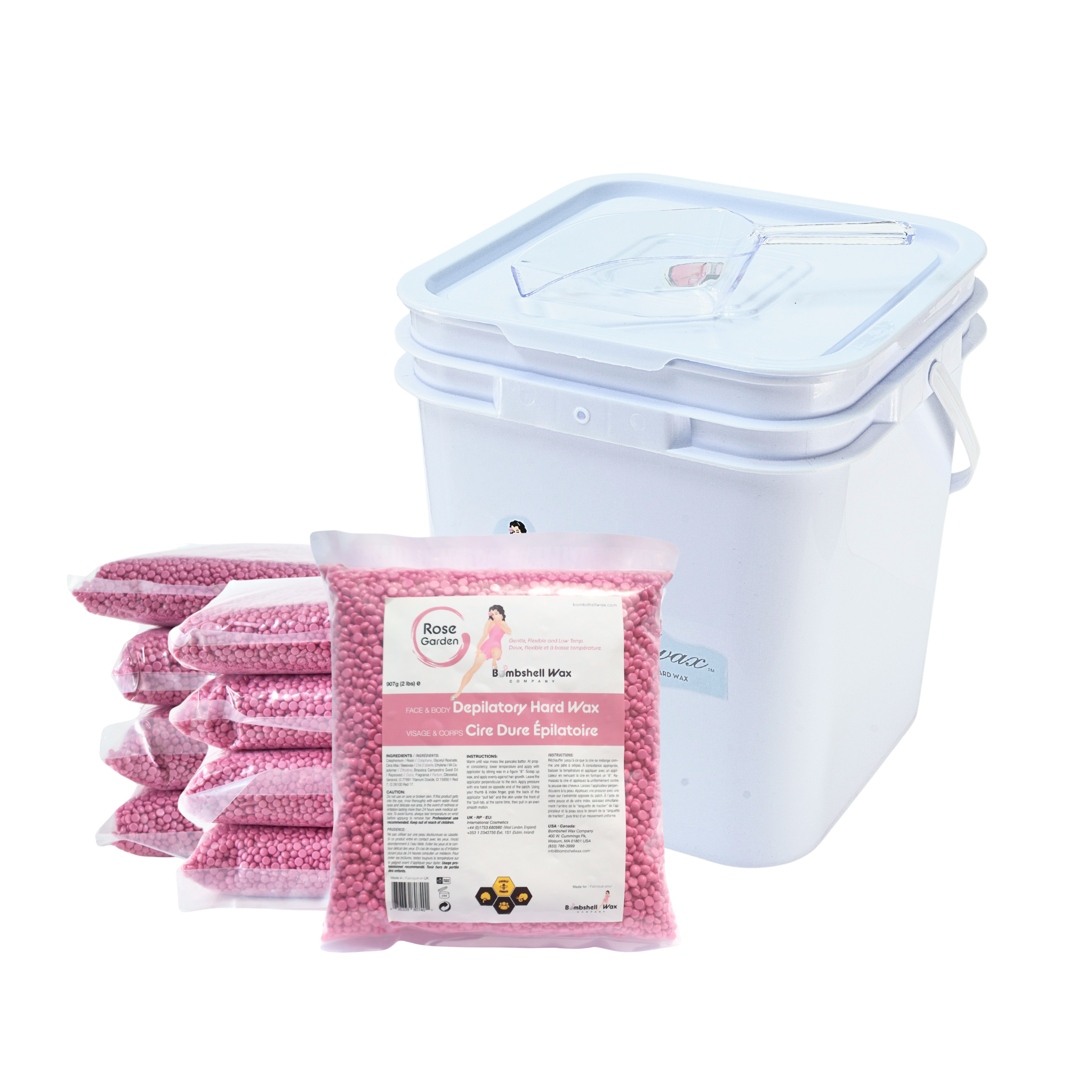 16 lbs. Hard Wax + Storage Pail and Scoop