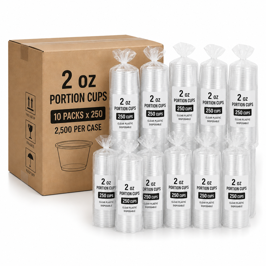 2 oz disposable esthetician portion cups case with 10 packs of 250 cups, 2,500 total per case