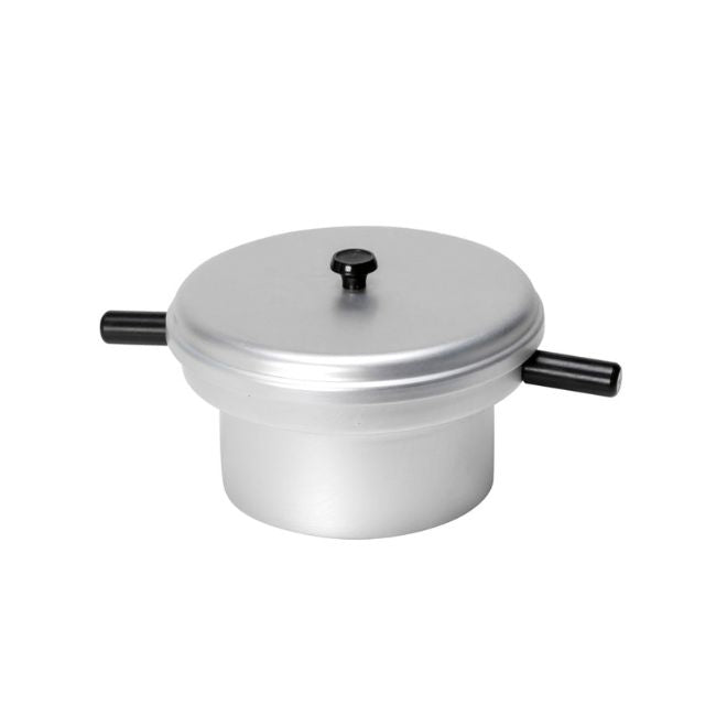 Equipro Maxi Wax Container – 42 oz aluminum pot with heat-resistant handles and lid, designed for 6-inch tank of Duo-Pil Maxi Wax Heater, ideal for melting hard wax beads.