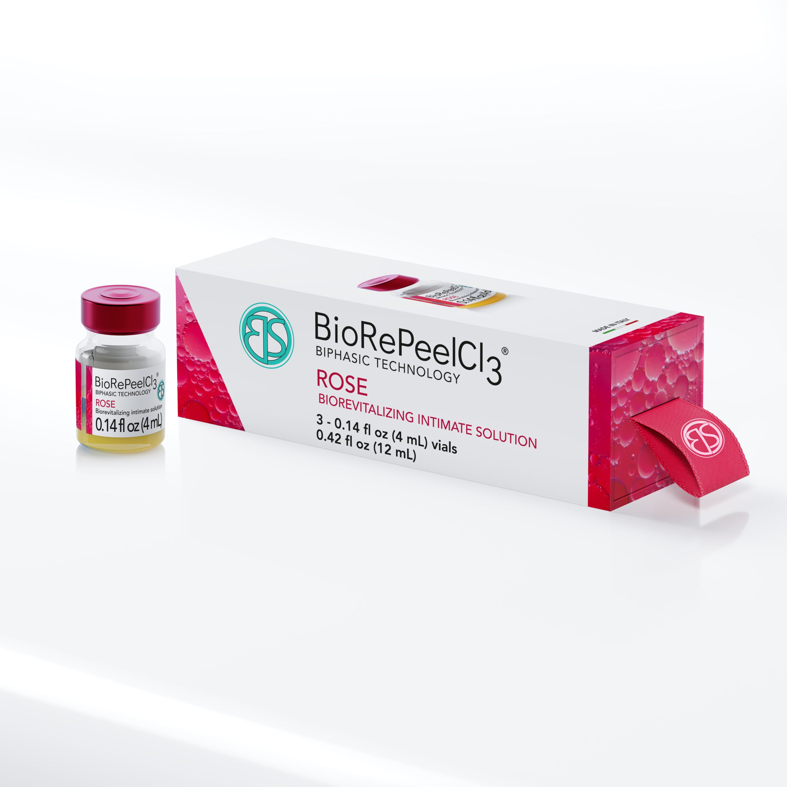 BioRePeelCl3 Rose intimate peel for post-wax skin designed to improve ingrown hairs, uneven tone, and skin texture in sensitive areas