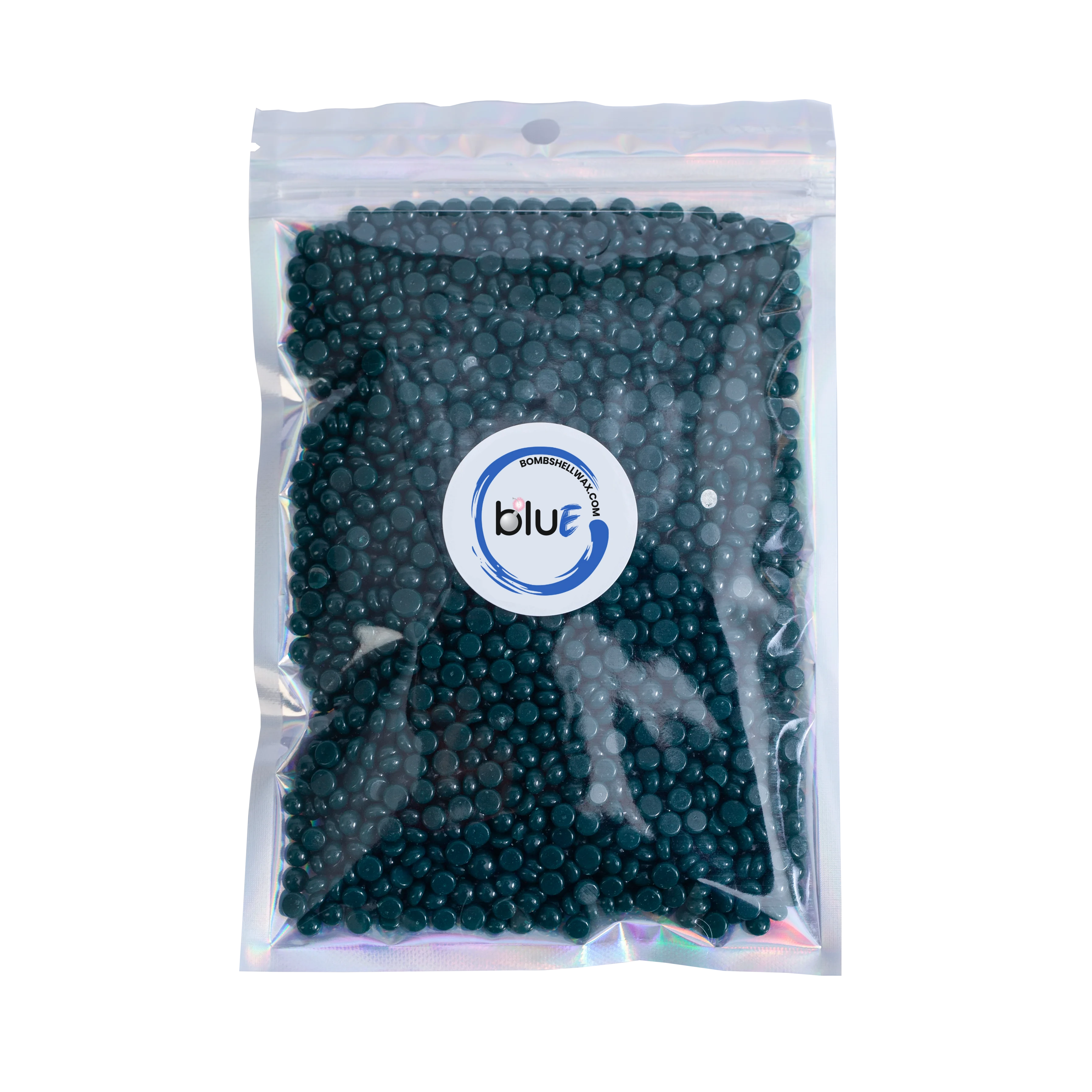 1 lb. Non-Scented Blue Bead Hard Wax - Bombshell bluE