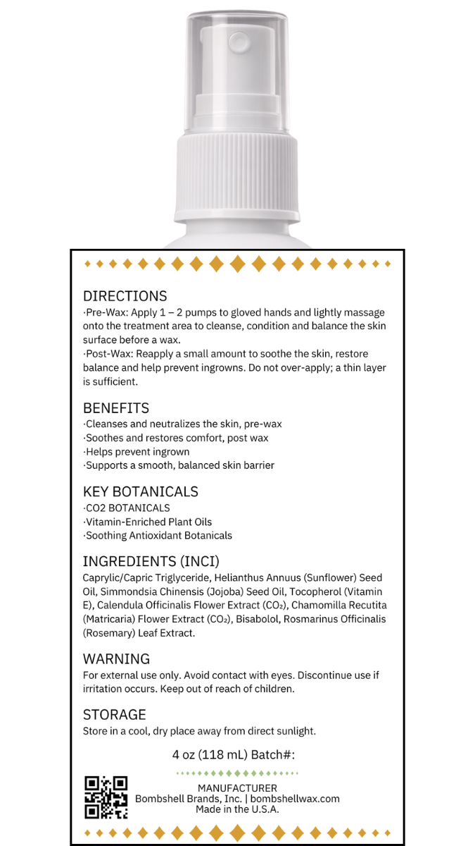 Clearli Bare post-wax oil to help prevent ingrown hairs