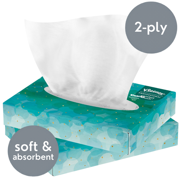 Kleenex Professional facial tissue case for waxing studios spa treatment rooms and beauty schools