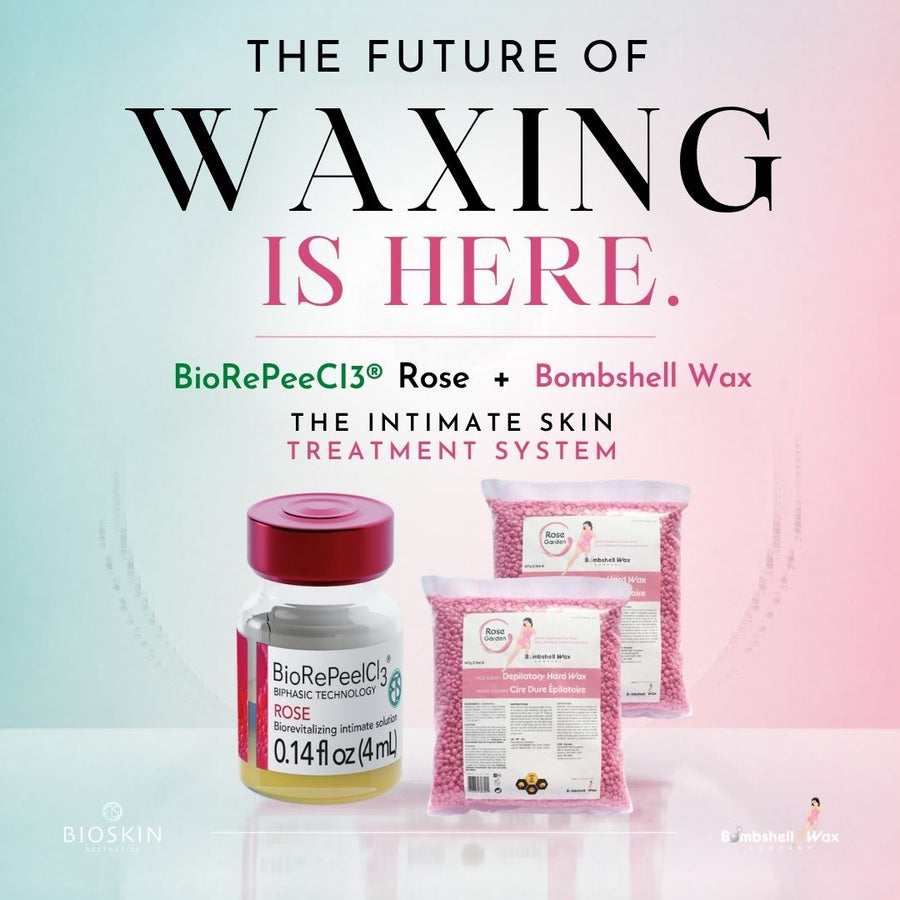Game-changing opportunity to transform waxing into full-cycle intimate skin treatments using Bombshell Wax and BioRePeelCl3 ROSE.