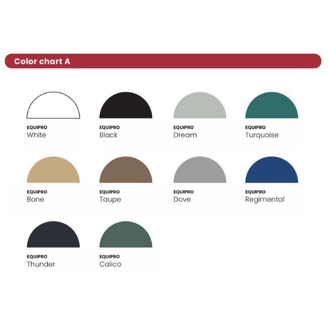 Equipro equipment color chart