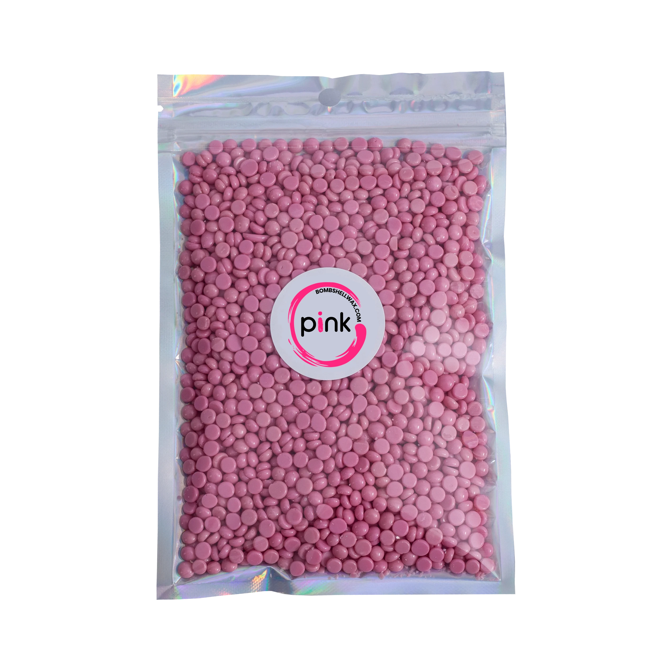 1 lb. Non-Scented Pink Bead Hard Wax - Bombshell Pink