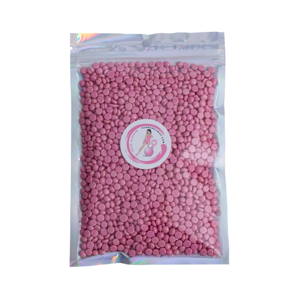 1 lb. Pink Bead Hard Wax | Rose Garden | Bombshell Sample