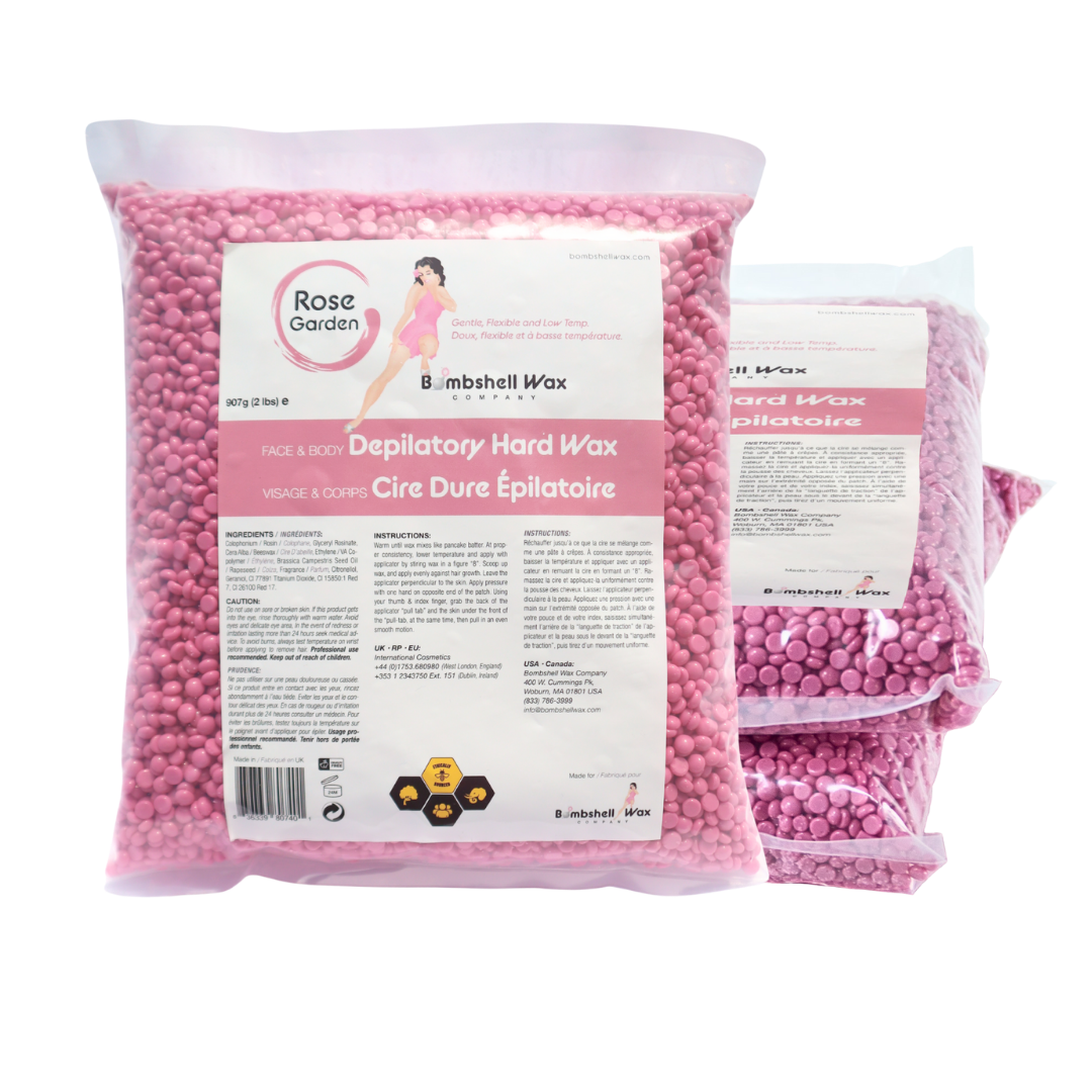 Rose Garden pink hard wax, 6 lb, creamy texture