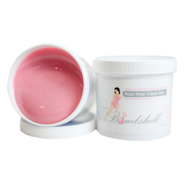 Rose Petal soft wax with open can