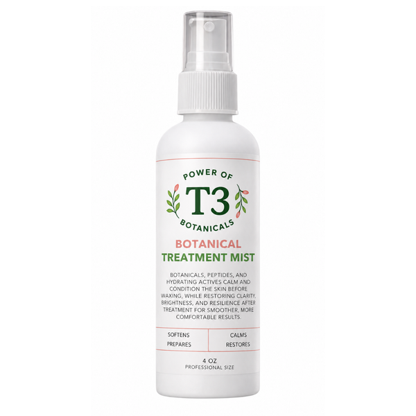 T3 Botanical Treatment Mist 4 oz professional spray bottle for pre- and post-wax skincare.