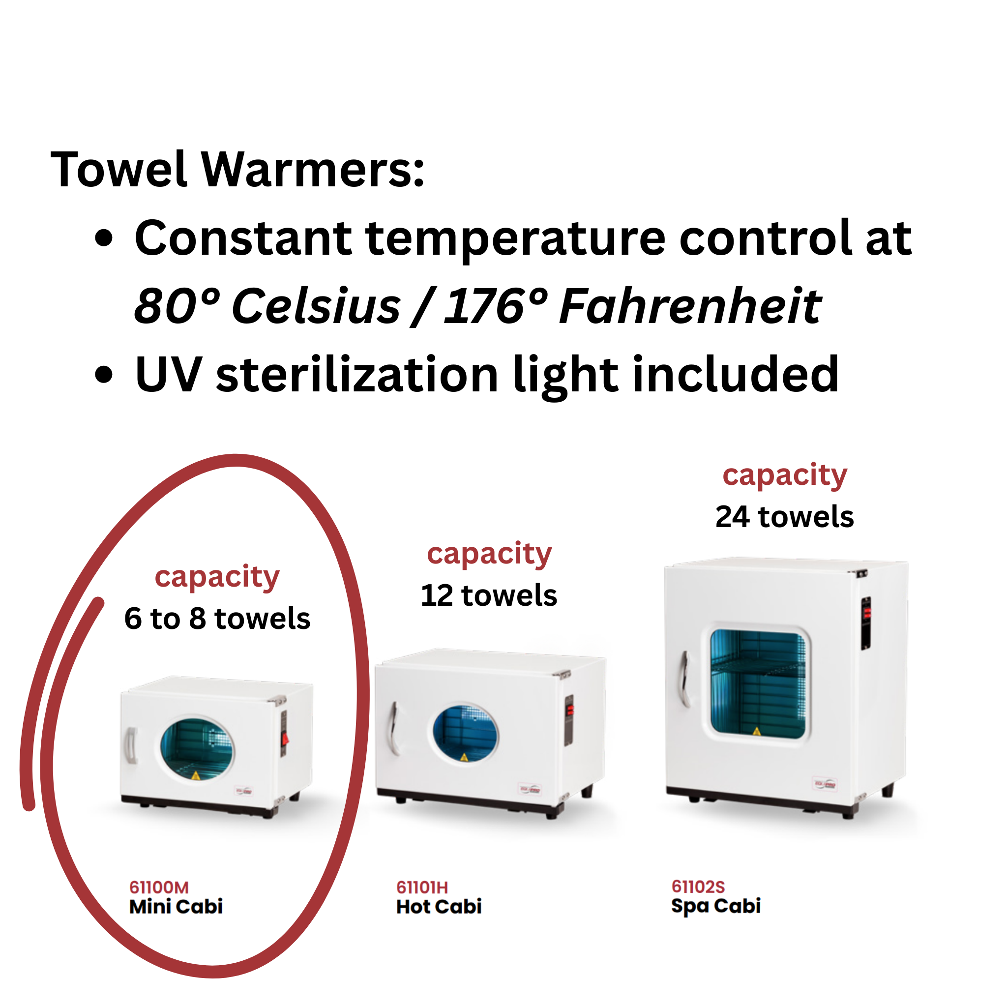 Hot Towel Warmers | Equipro | UV Sterilizer | Towel Capacity