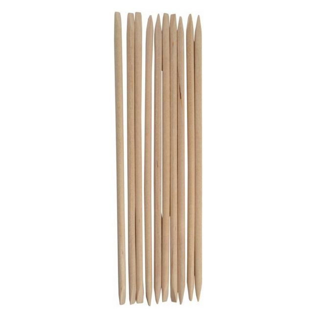 Orange Cuticle Wood Sticks for Nails, Wax Sticks for Waxing, Skin-Safe, Manicure Pedicure and Wax Tool | 4.5" x 100 count