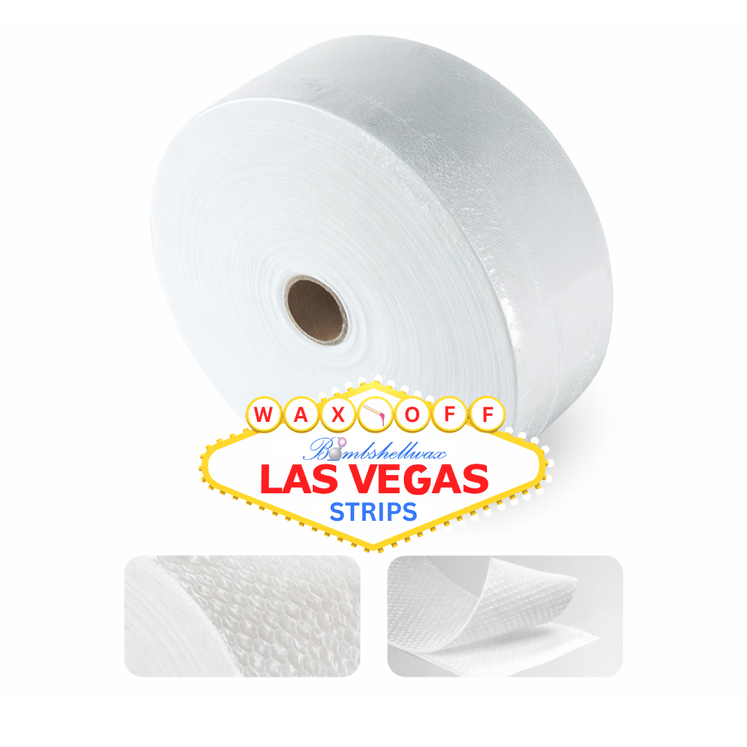 Honeycomb textured non-woven wax strip roll for professional depilatory waxing