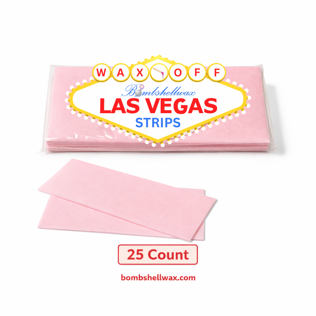 Las Vegas waxing strips 25 count for professional soft wax hair removal at salons and spas