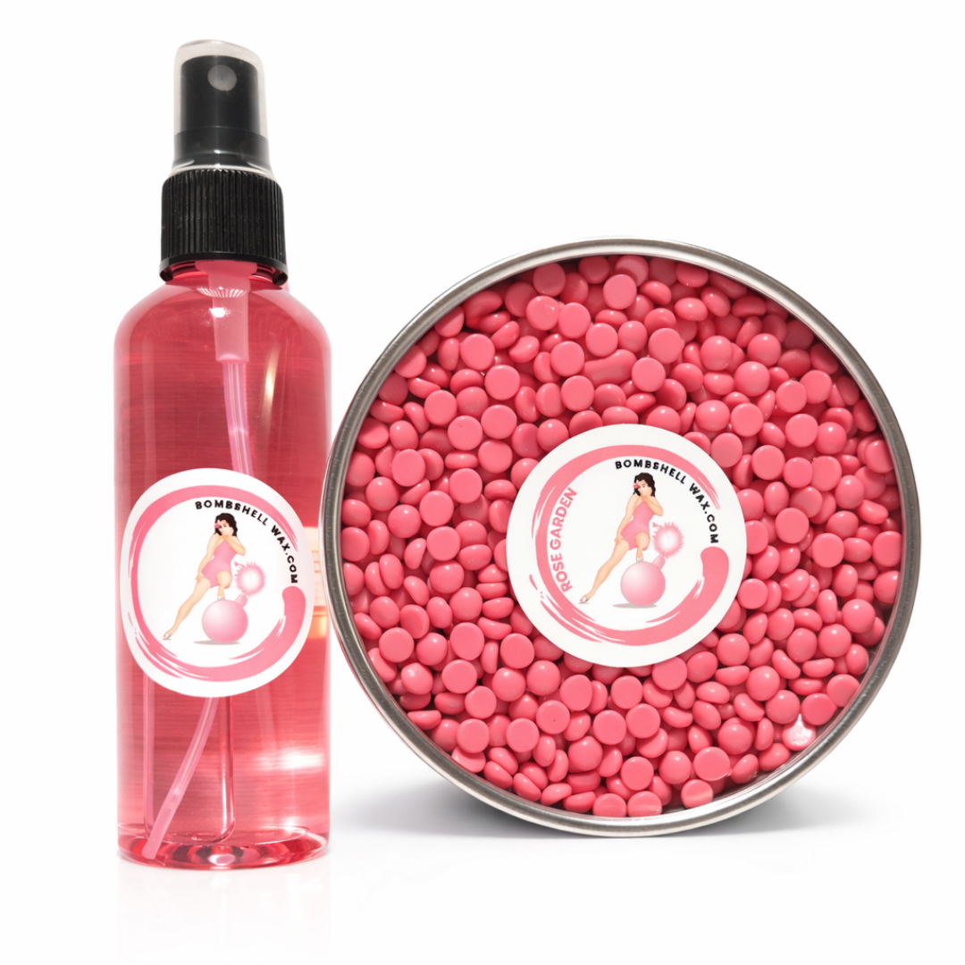 Hard wax bead sampler with Bombshell Pink, Rose Garden, and Pinky Pinky