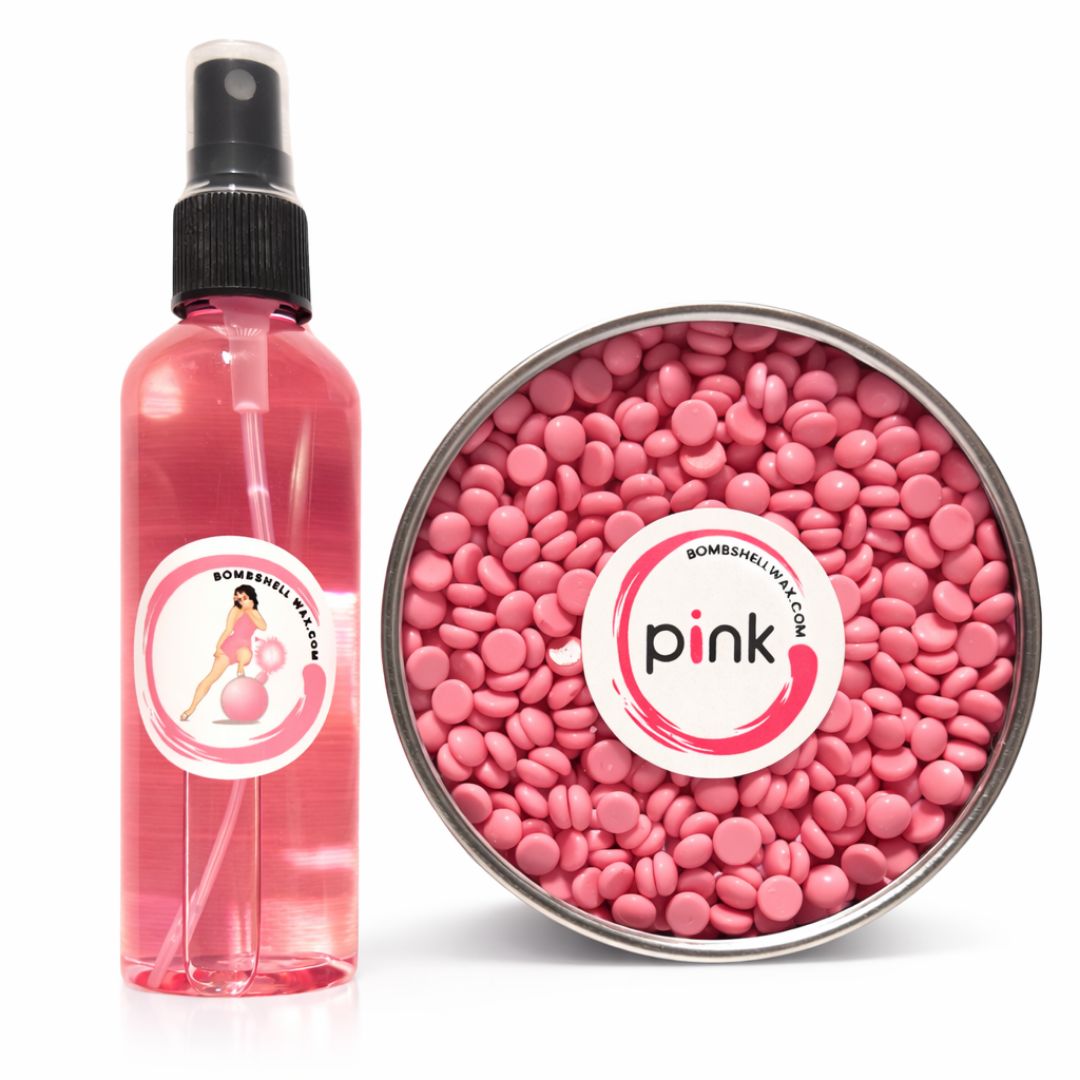 Pink hard wax bead sample pack for professional estheticians to test multiple wax formulas