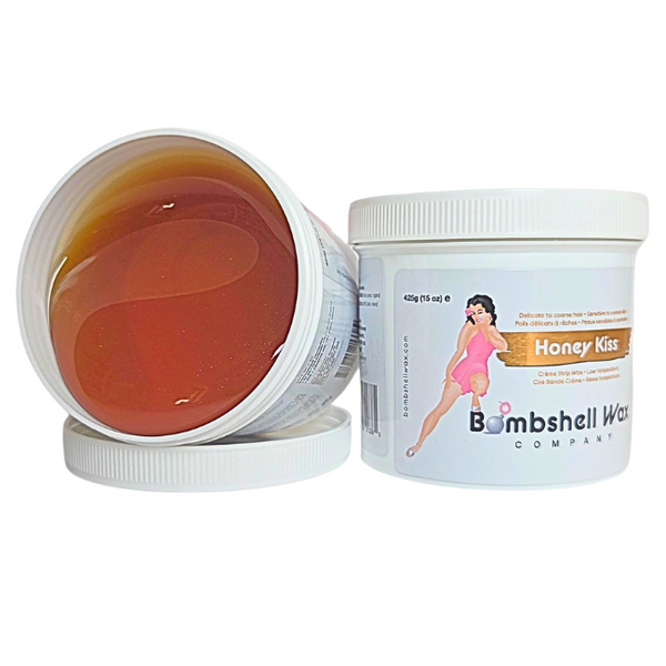 Honey Kiss soft wax with open can