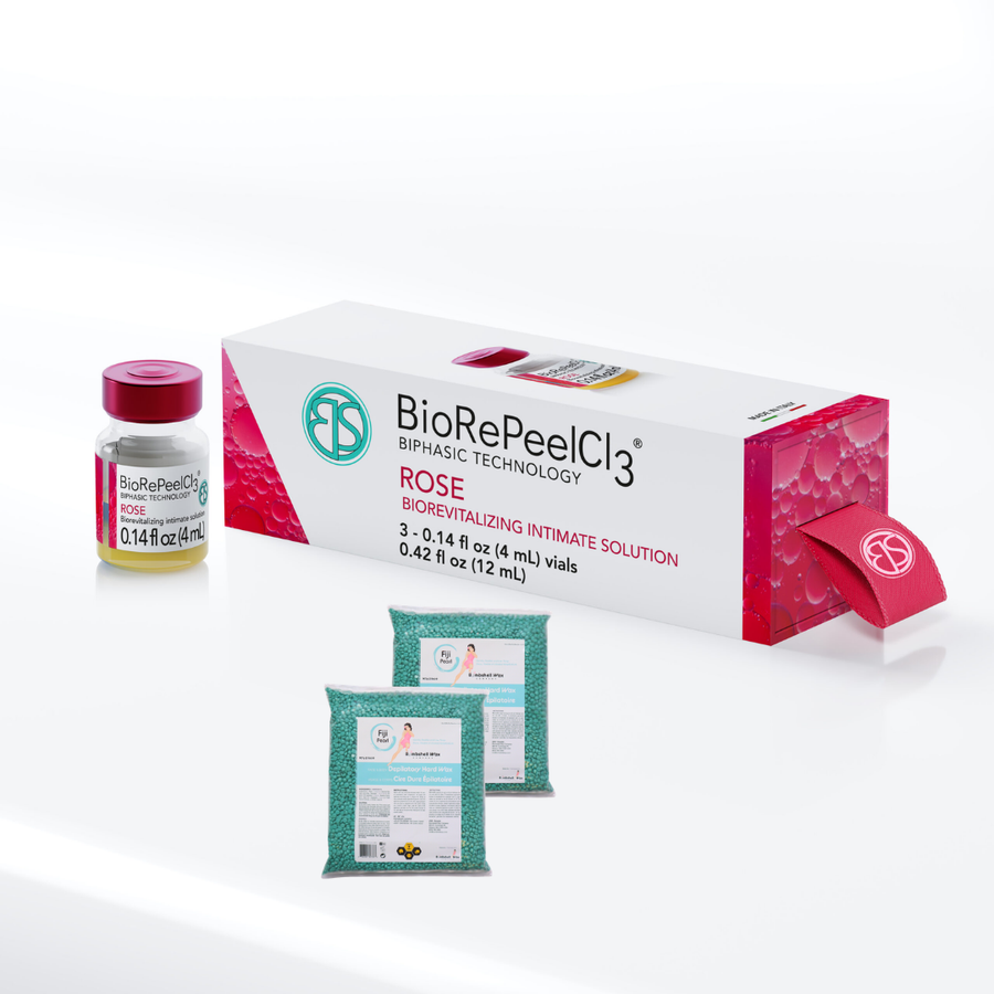 Bombshell + BioRePeelCl3® Rose Intimate Wax Treatment System Kit