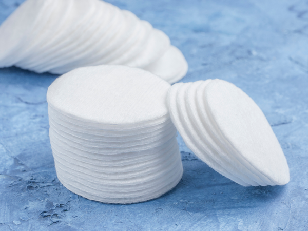 Stack of cotton rounds