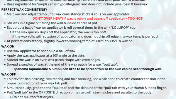 Hard Wax Usage PDF