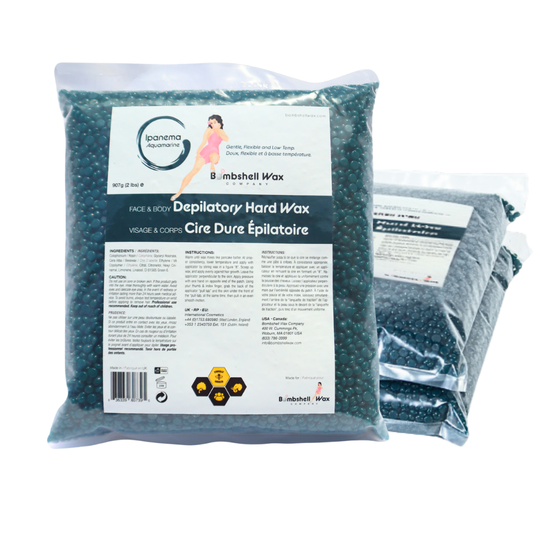 Ipanema blue hard wax, 6 lb, gel texture