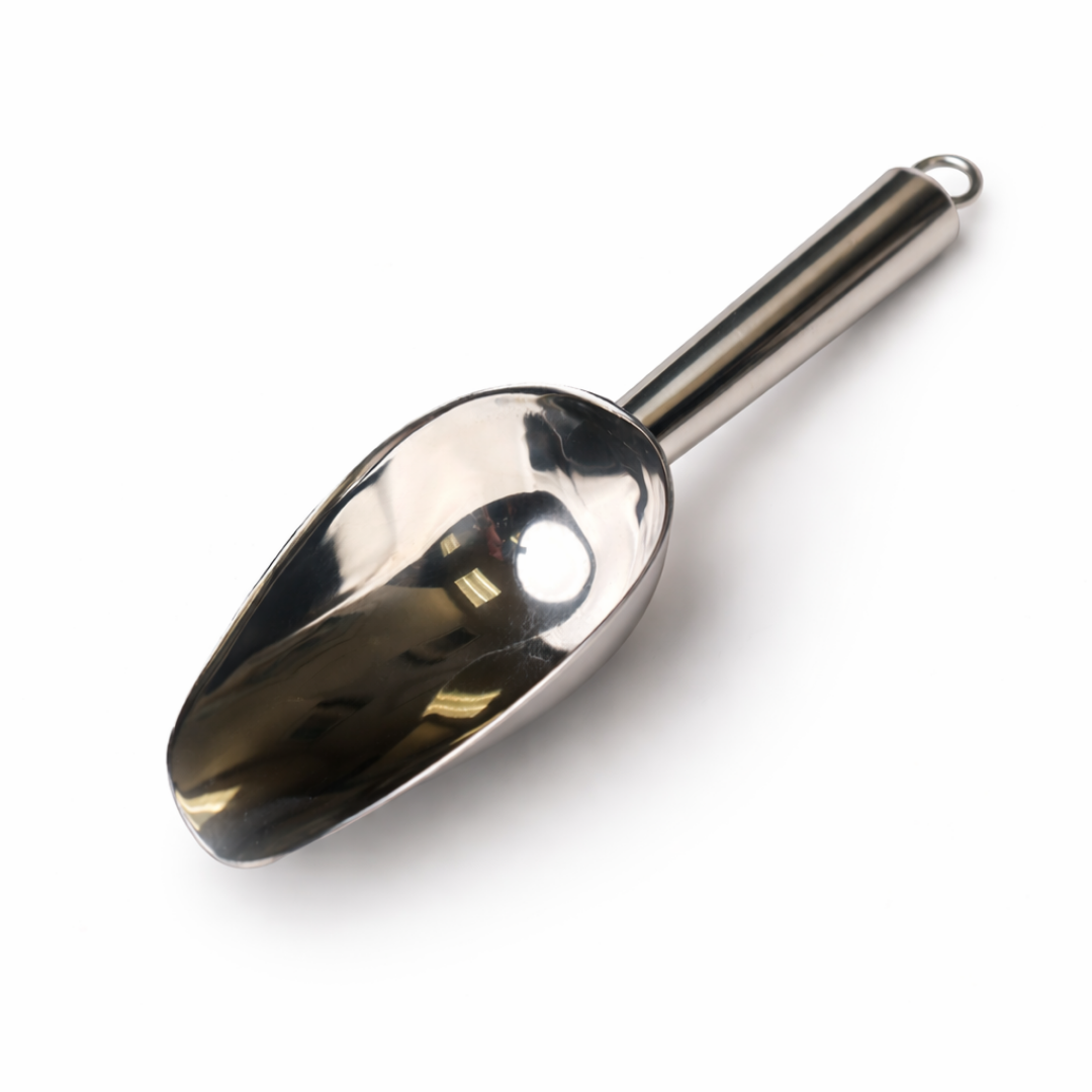 Stainless steel wax bead scoop for durable professional waxing supply use