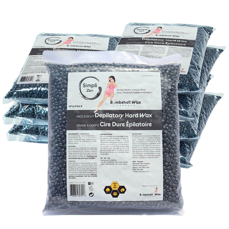 Simpli Zen grey hard wax, 16 lb bulk size