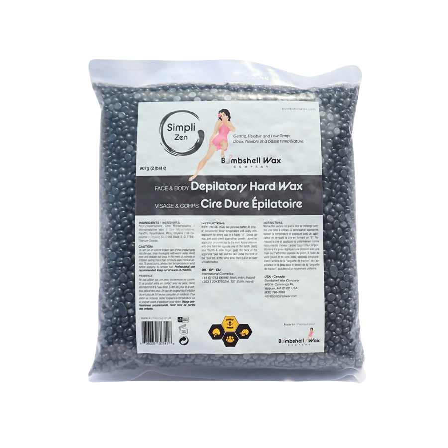 Simpli Zen grey hard wax, 2 lb bag