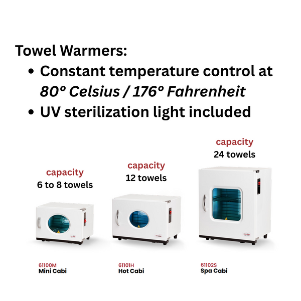 Equipro 6 to 24 Towel Capacity Warmers with UV Sterilizer – Compact Spa and Salon Hot Towel Cabinet