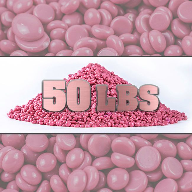 50 lbs. Pink Hard Wax Beads